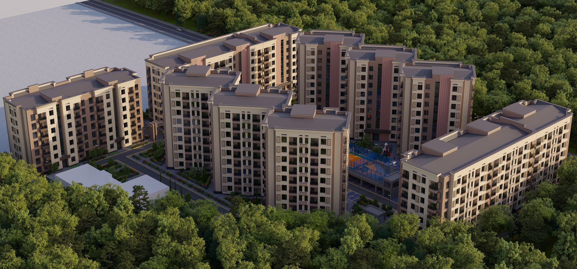Bahor City genplan — yuqoridan ko'rinish